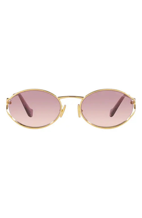 Miu Miu 54mm Gradient Oval Sunglasses in Pink at Nordstrom | Nordstrom