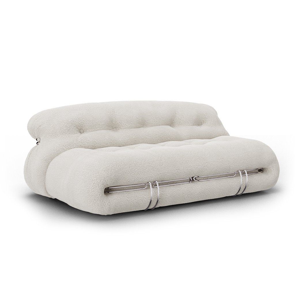 Soriana Sofa | Two Seater Classic Boucle-Pearl | Eternity Modern