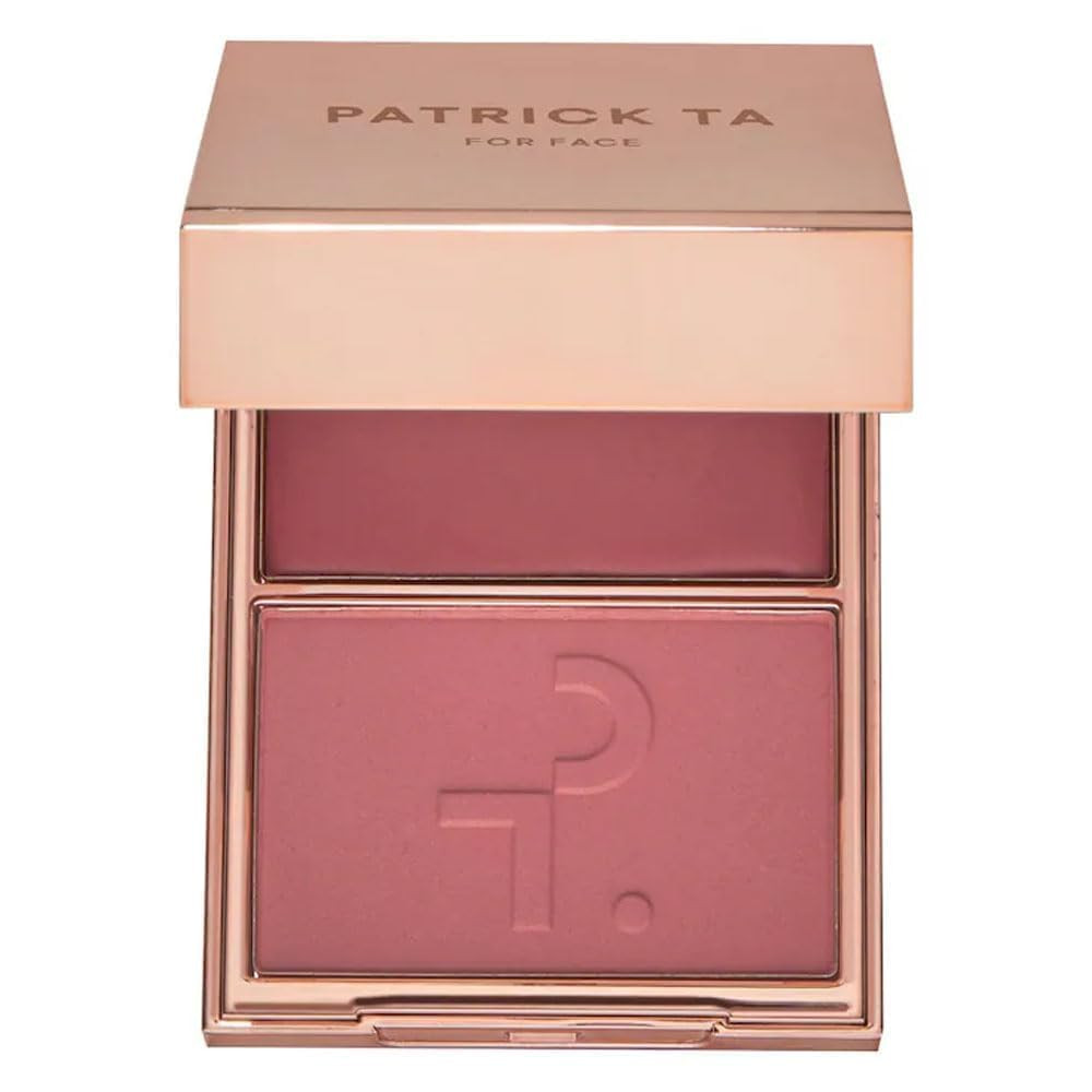 P4TRICK T4 - Major Headlines Double-Take Crème & Powder Blush Duo - Color: She Goes To The Gym (cool mauve rose) | Amazon (US)