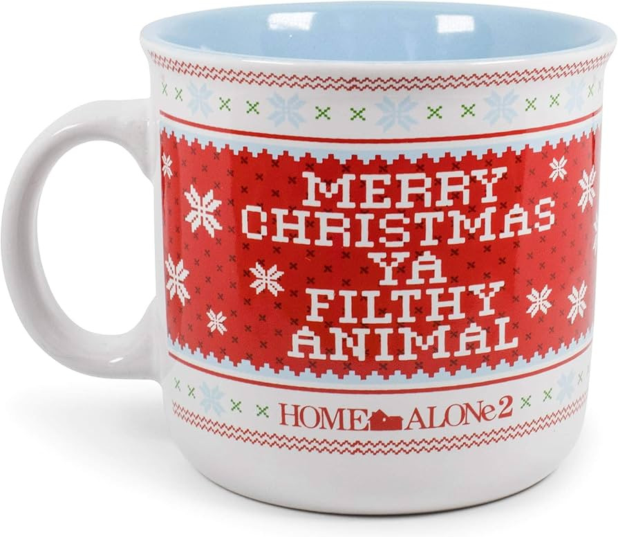 Silver Buffalo Home Alone 2 "Merry Christmas Ya Filthy Animal Ceramic Camper Mug | Funny Christma... | Amazon (US)