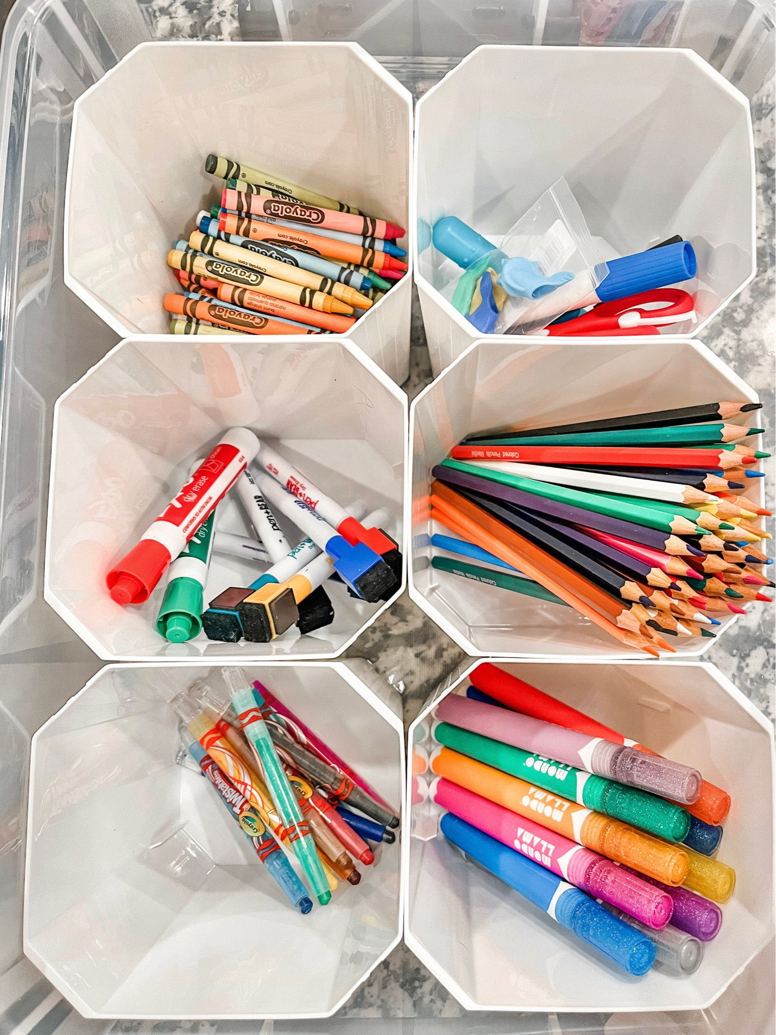 My new favorite way to store art supplies! The plastic cups are removable. So your kiddos can have easy access to what they need with destroying the entire art closet! 🙌🏻

#LTKhome #LTKfindsunder50 #LTKkids