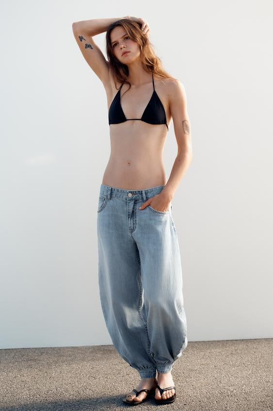 TRF MID-RISE BALLOON JEANS | Zara US