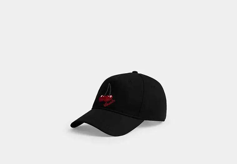 Embroidered Cherries Baseball Hat | Coach Outlet US