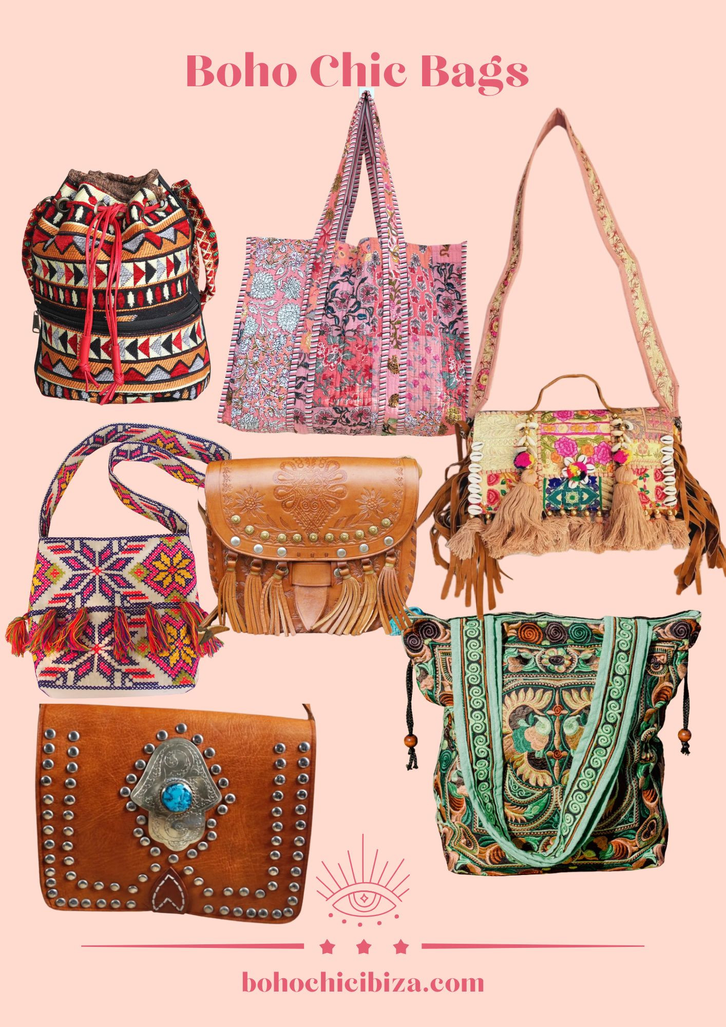 Boho Chic Bags
- Pink Handmade Tote Bag
- Green Bird Tote Bag
- Festival Boho Bag
- Leather Bag
- Crossbody Colorful Bag
- Red Boho Ethnic Bag
- Shoulder Leather Bag 

 #LTKspring #LTKstyletip #LTKbag