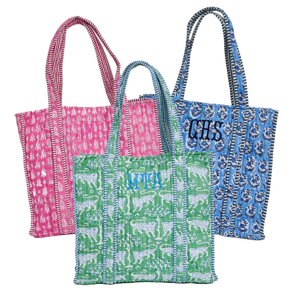 Block Print Tote | Sprinkled With Pink