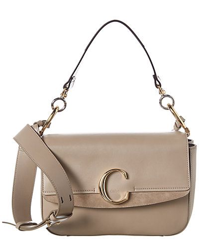 Chloé C Leather & Suede Shoulder Bag | Ruelala