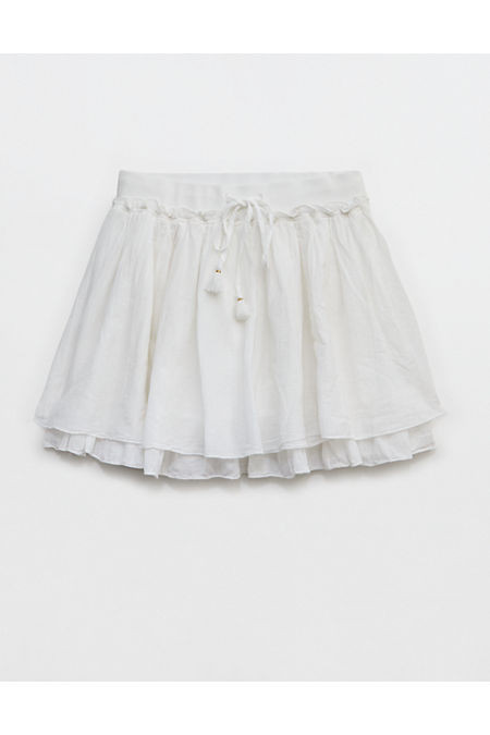 Aerie Gauze Mini Skirt Women's White M | Aerie