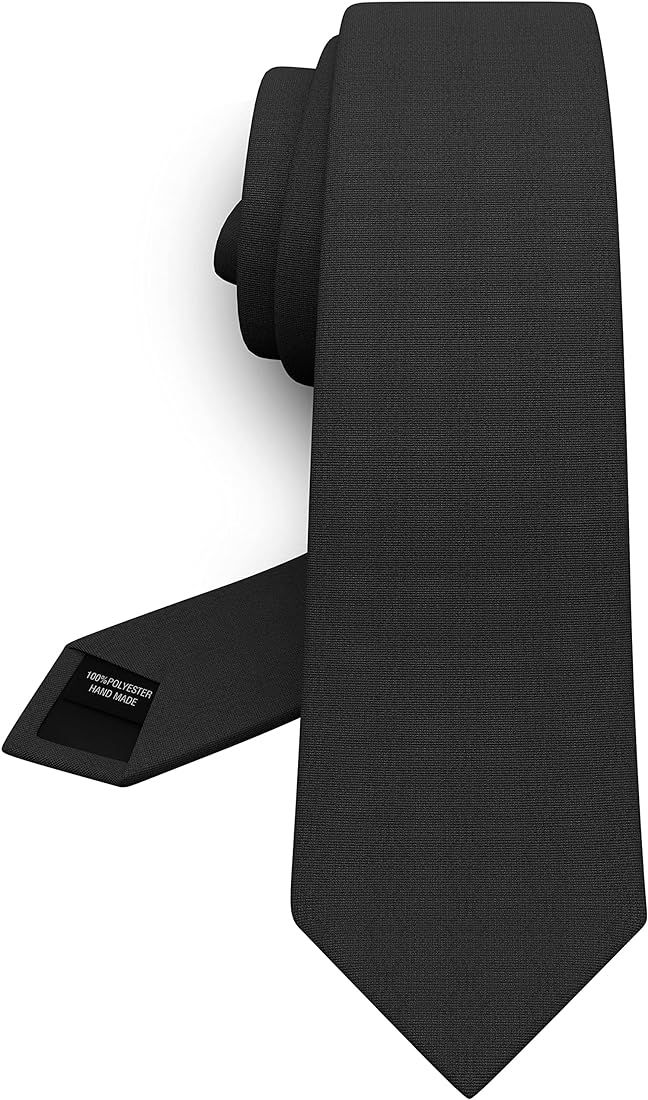 Premium Men's Slim Gabardine Matt Necktie Tuxedo Classic Black Premium Corbatas-Produced, by Bow ... | Amazon (US)