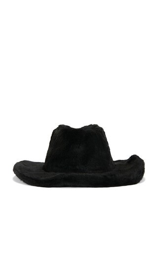 jocelyn Faux Fur Cowboy Hat in Black. | Revolve Clothing (Global)