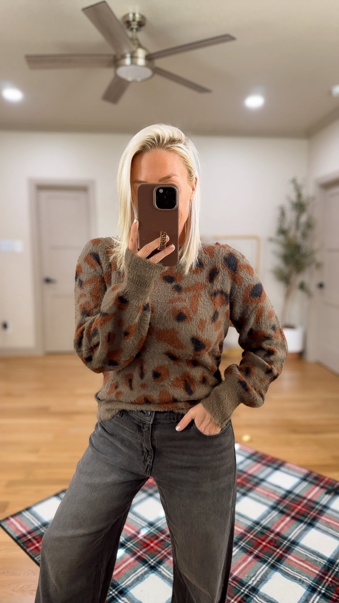 Obsessed with this leopard sweater / small
Black wide leg denim / size 6

#LTKHoliday #LTKSeasonal #LTKGiftGuide