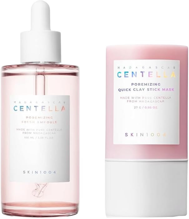 SKIN1004 Madagascar Centella Poremizing Fresh Ampoule 100ml and Poremizing Quick Clay Stick Mask | Amazon (US)