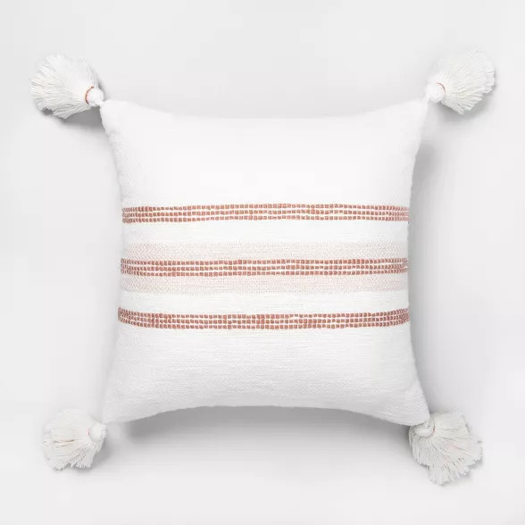 Rose Gold Slub Stripe Throw Pillow - Hearth & Hand™ with Magnolia | Target