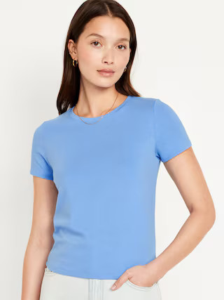 Bestee Cropped Crew-Neck T-Shirt | Old Navy (US)