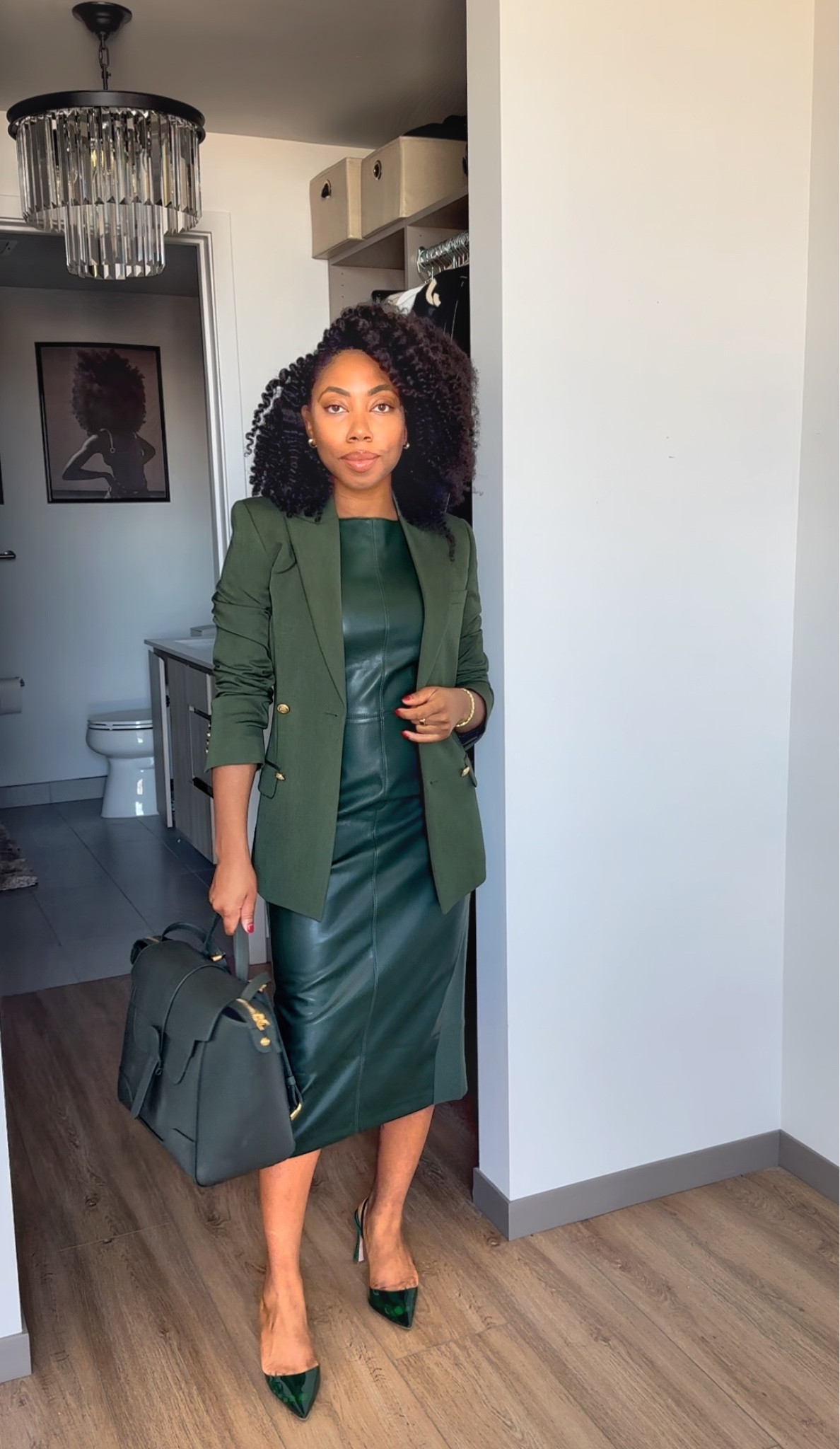 slim fit dress slacks Unique Vintage Emerald Sheath Pencil Dress main image 1