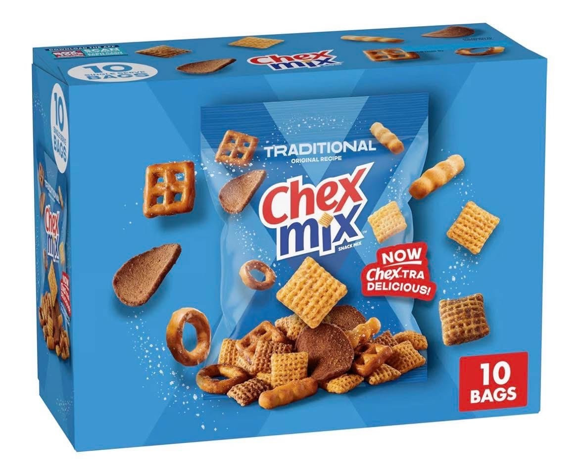 Huge seller the other day, and it’s back on sale! 

I know we all appreciate great snack deals, and the 10 pack of Chex Mix is down to only $4.77 today at Amazon! Rarely goes on sale this much, and these snack size packs are excellent for taking on the go or packing in lunches. Such an easy grab and go item! 🥨 