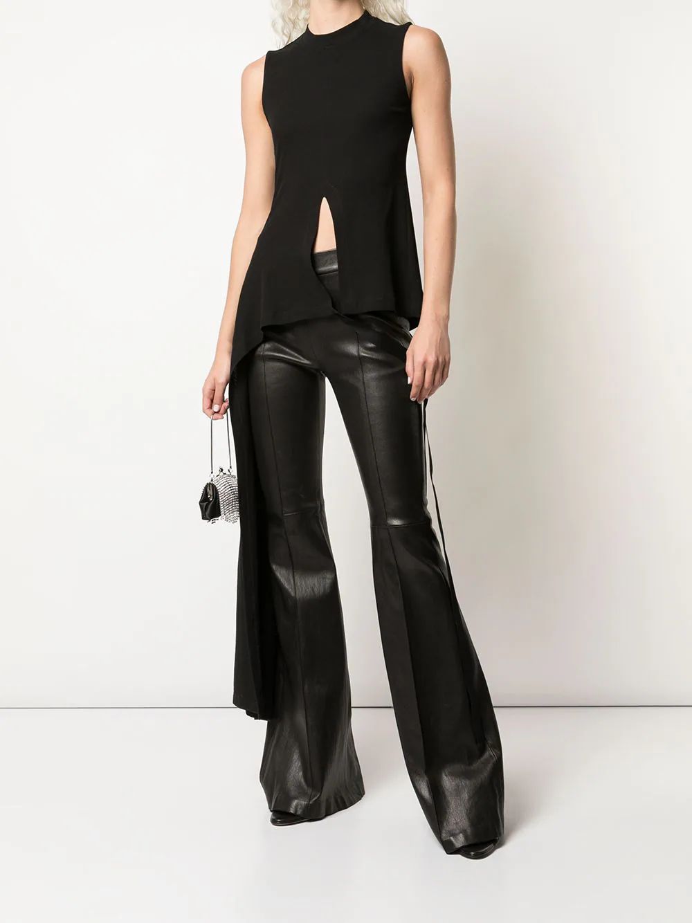 leather flared trousers | Farfetch Global