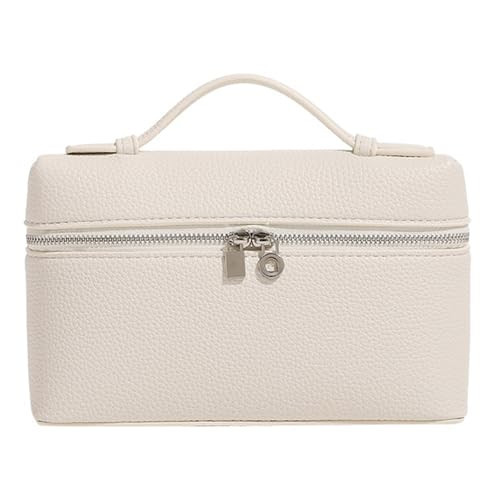 Shoulder Bag for Women Trendy Purse Vegan Leather Hobo Crossbody Bags Clutch Tote HandBags with Removable Strap and Zipper Closure (White) | Amazon (US)