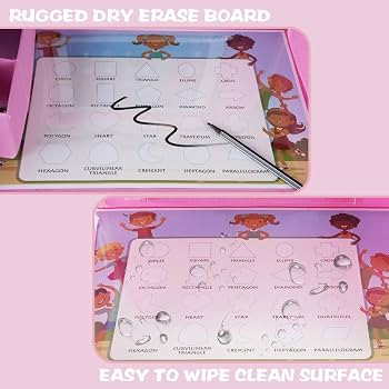 MENZOKE Kids Travel Tray for Toddler Car Seat, Lap Tray for Girl Activities with Dry Erase Board ... | Amazon (US)