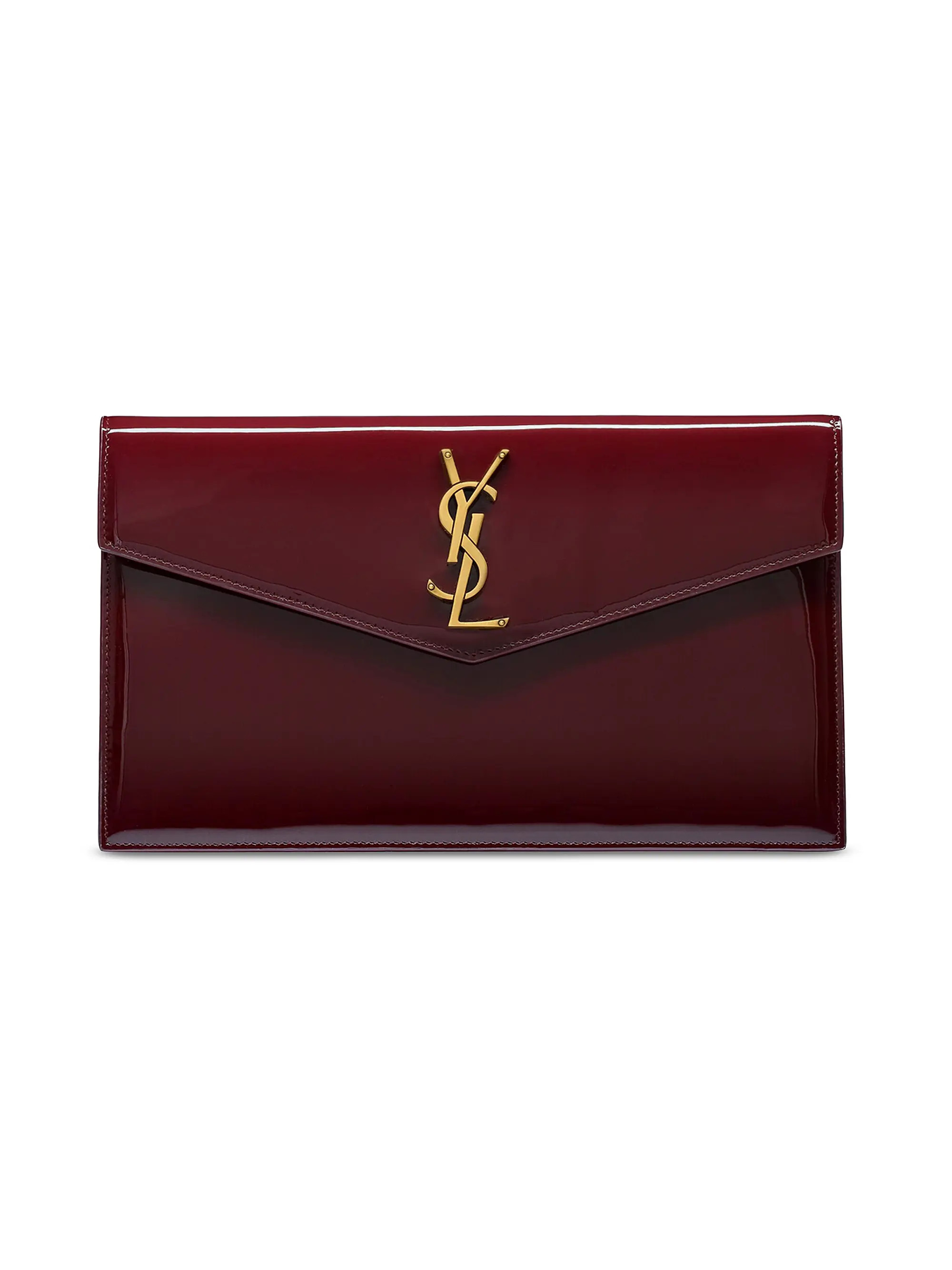 Saint Laurent Uptown Pouch in Patent Leather | Saks Fifth Avenue | Saks Fifth Avenue