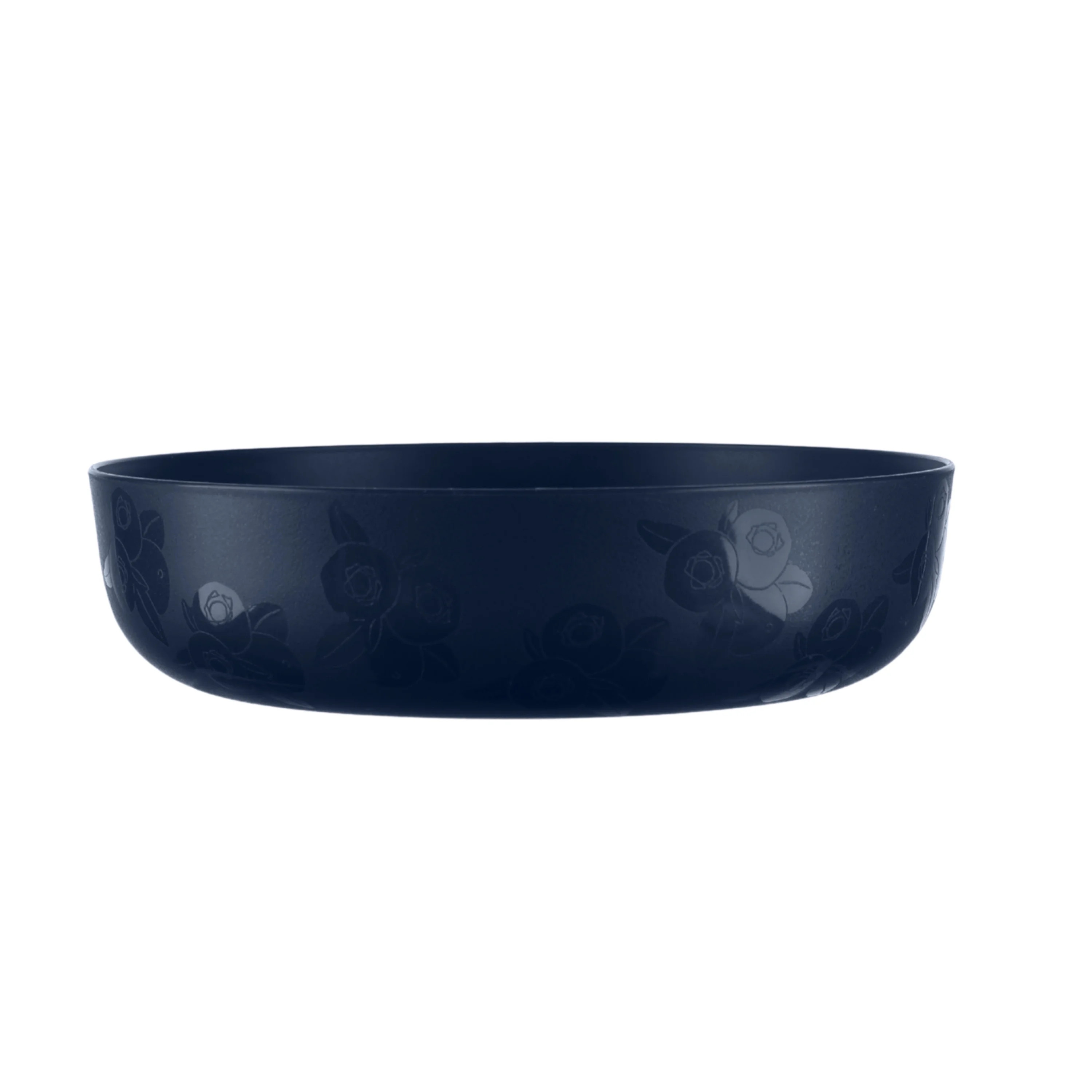 Mainstays 42 Ounce Round Plastic Blueberries Etched Dinner Bowl, Navy | Walmart (US)