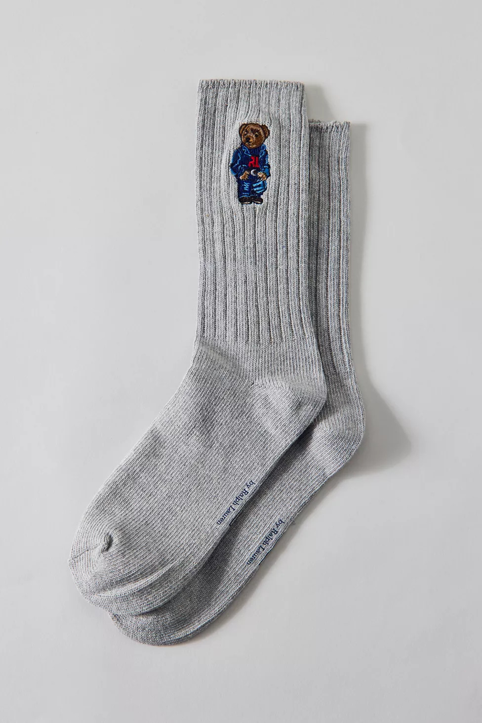 Polo Ralph Lauren Embroidered Denim Bear Crew Sock | Urban Outfitters (US and RoW)