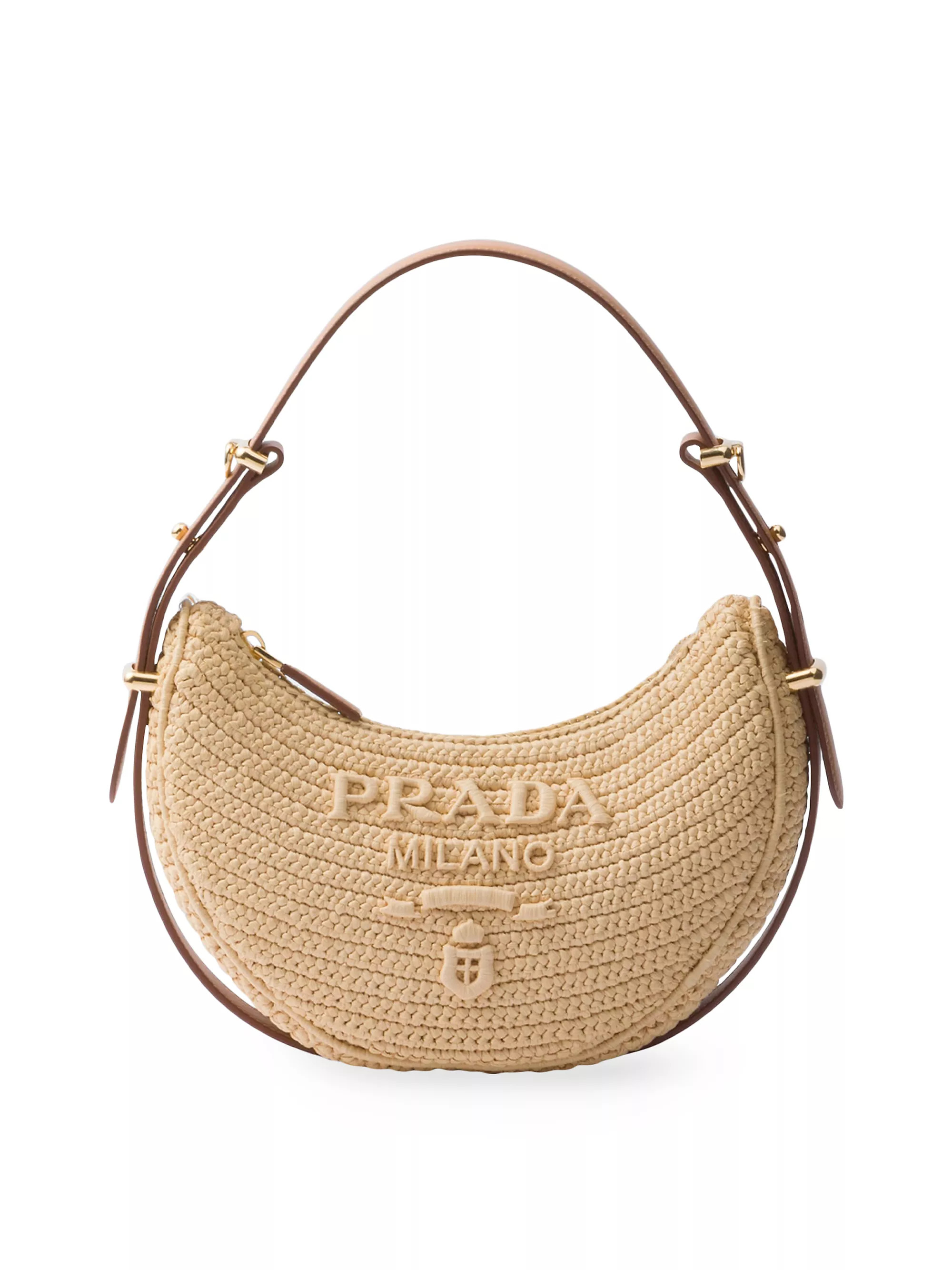 Prada Arqué Woven Fabric Shoulder Bag | Saks Fifth Avenue