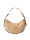 Click for more info about Prada Arqué Woven Fabric Shoulder Bag