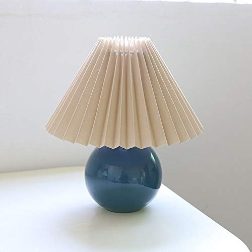 Korean Pleated Table Lamp Ins DIY Ceramic Table Lamps for Living Room Home Deco Cute Lamp with Tr... | Amazon (US)