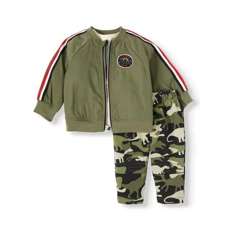 Wonder Nation Jacket, T-Shirt, and Pant 3pc Outfit Set (Baby Boys) | Walmart (US)