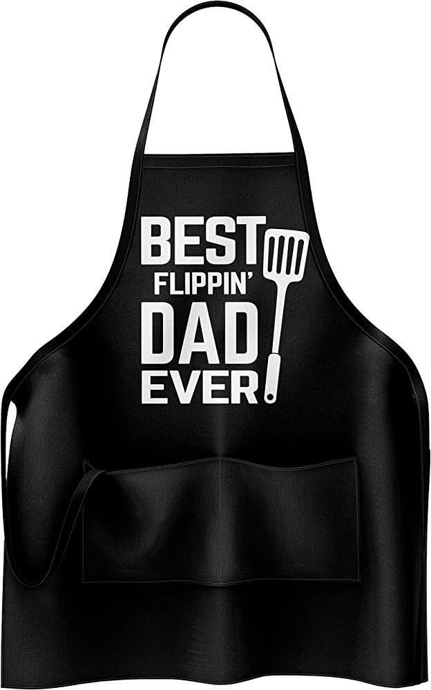 APRON DADDY - Best Flipping Dad Ever Adjustable Large 1 Size Fits All - Poly/Cotton Apron with 2 ... | Amazon (US)