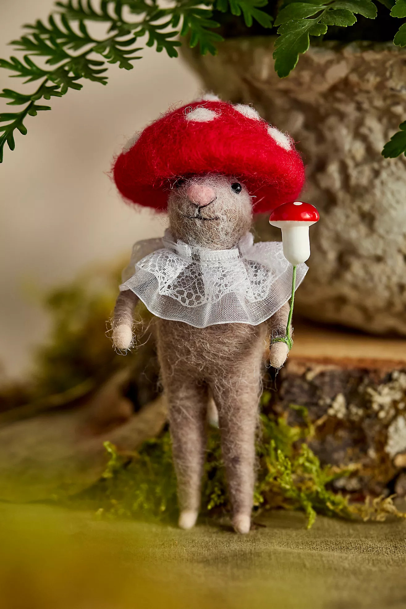 Mushroom Mouse Felt Critter | Anthropologie (US)