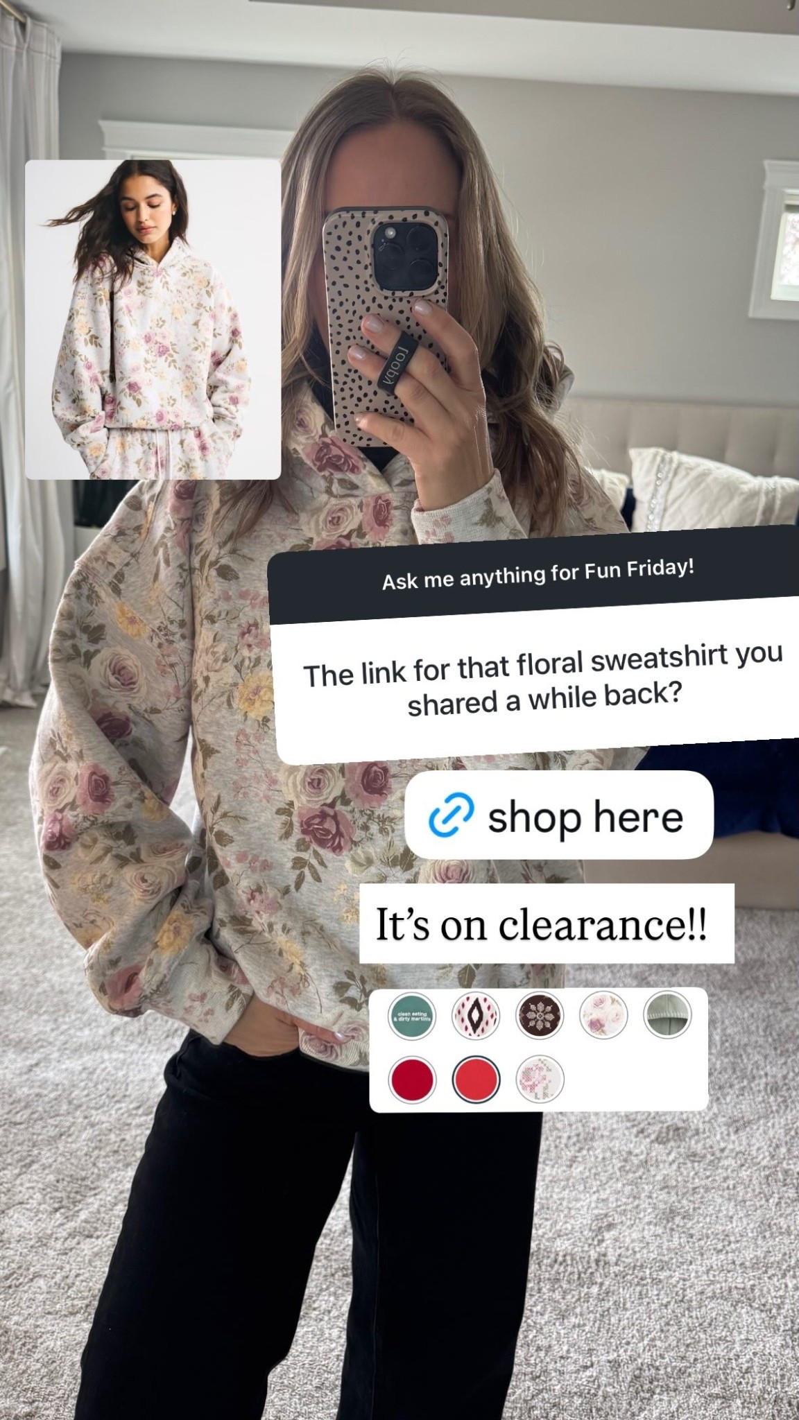 It’s on clearance!! Wearing size small