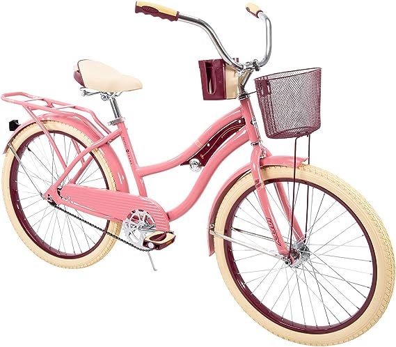 Huffy 24" Nel Lusso Women's Comfort Cruiser Bike(Pink) | Amazon (US)
