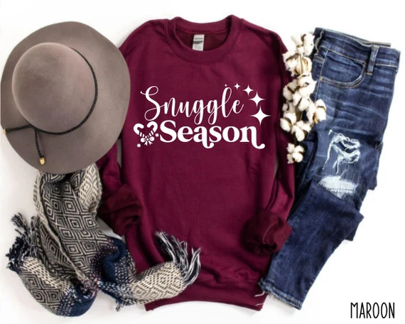 Snuggle Season Sweatshirt Merry and Bright Christmas | Etsy | Etsy (US)