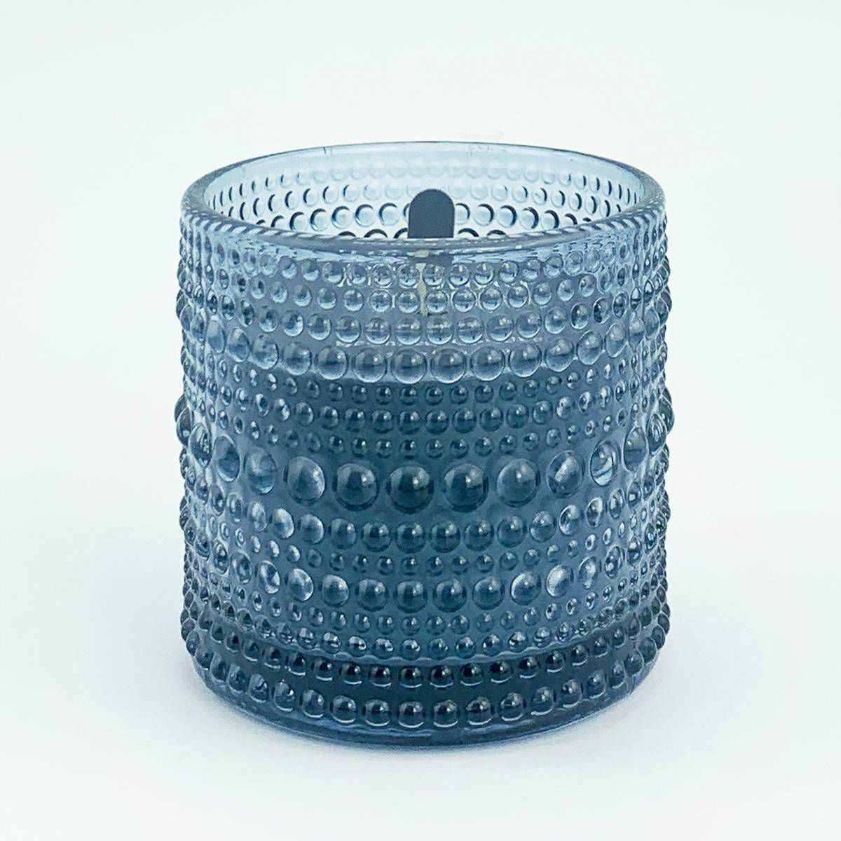 3.5oz Dot Textured Glass Candle Blue Lavender Musk - Bullseye's Playground™ | Target