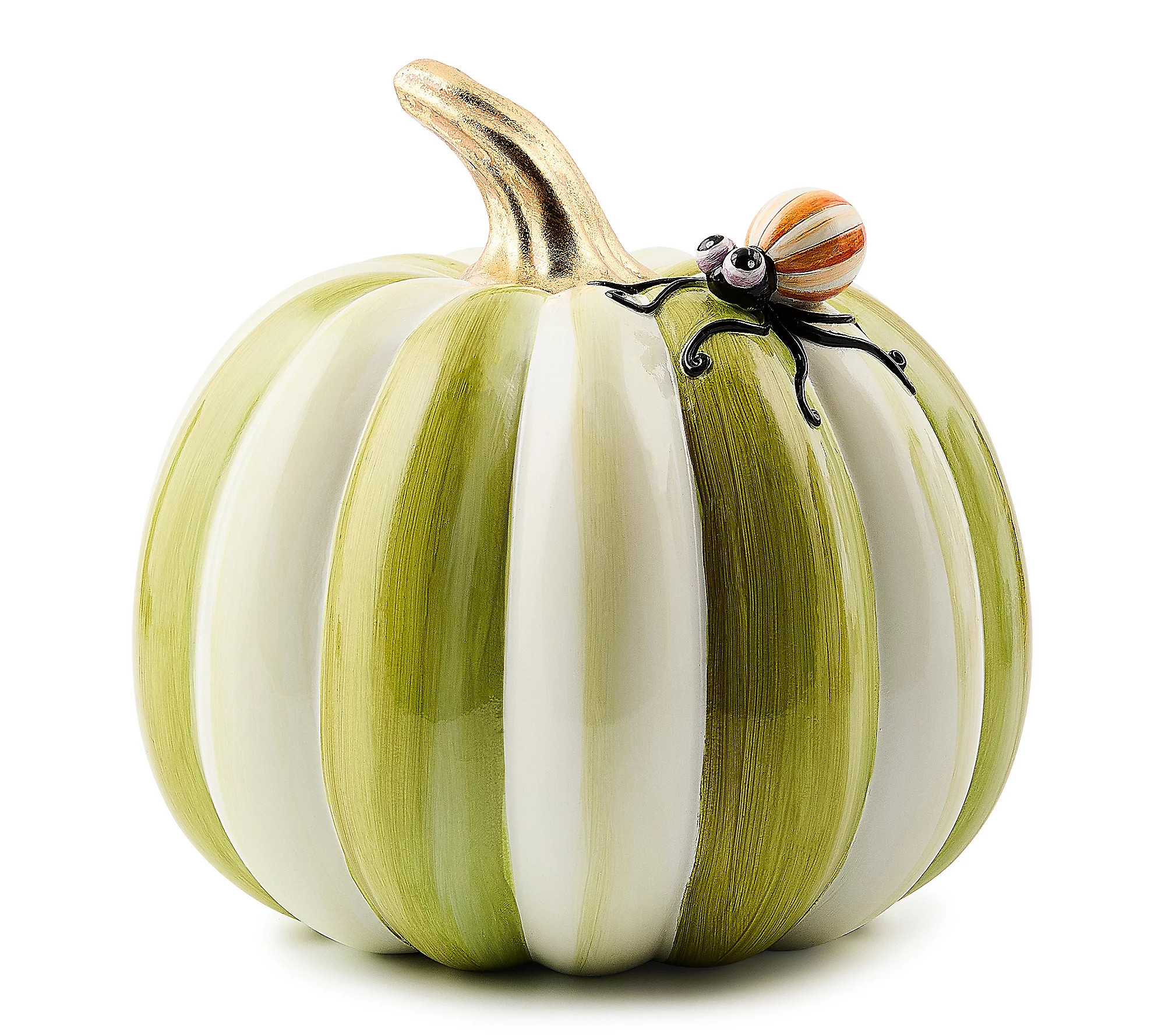 MacKenzie-Childs Fergal's Friend Spider on Smal Moss Pumpkin | QVC