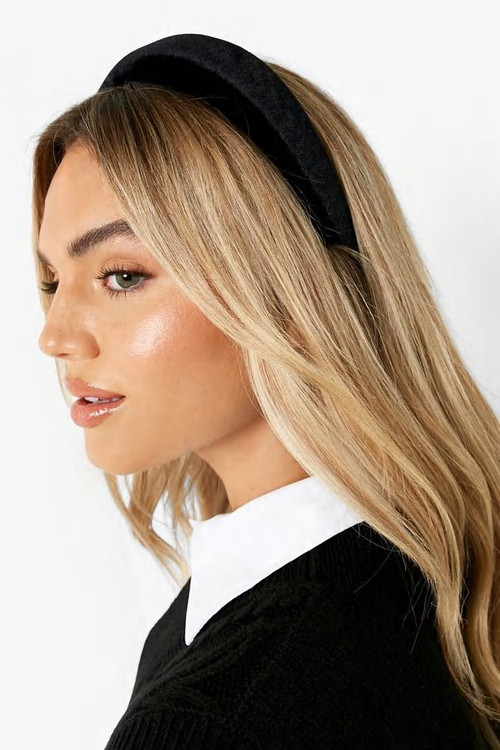 Velvet Padded Headband | Boohoo.com (US & CA)