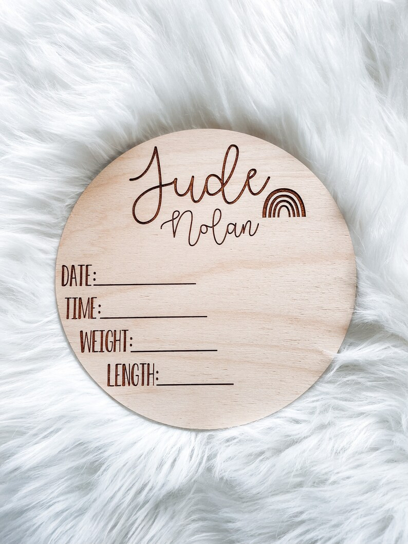 Rainbow Baby Name Sign Baby Footprint Sign Hospital Name - Etsy | Etsy (US)