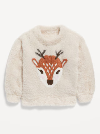 Cozy Eyelash Crew-Neck Graphic Pullover Sweater for Toddler | Old Navy (US)