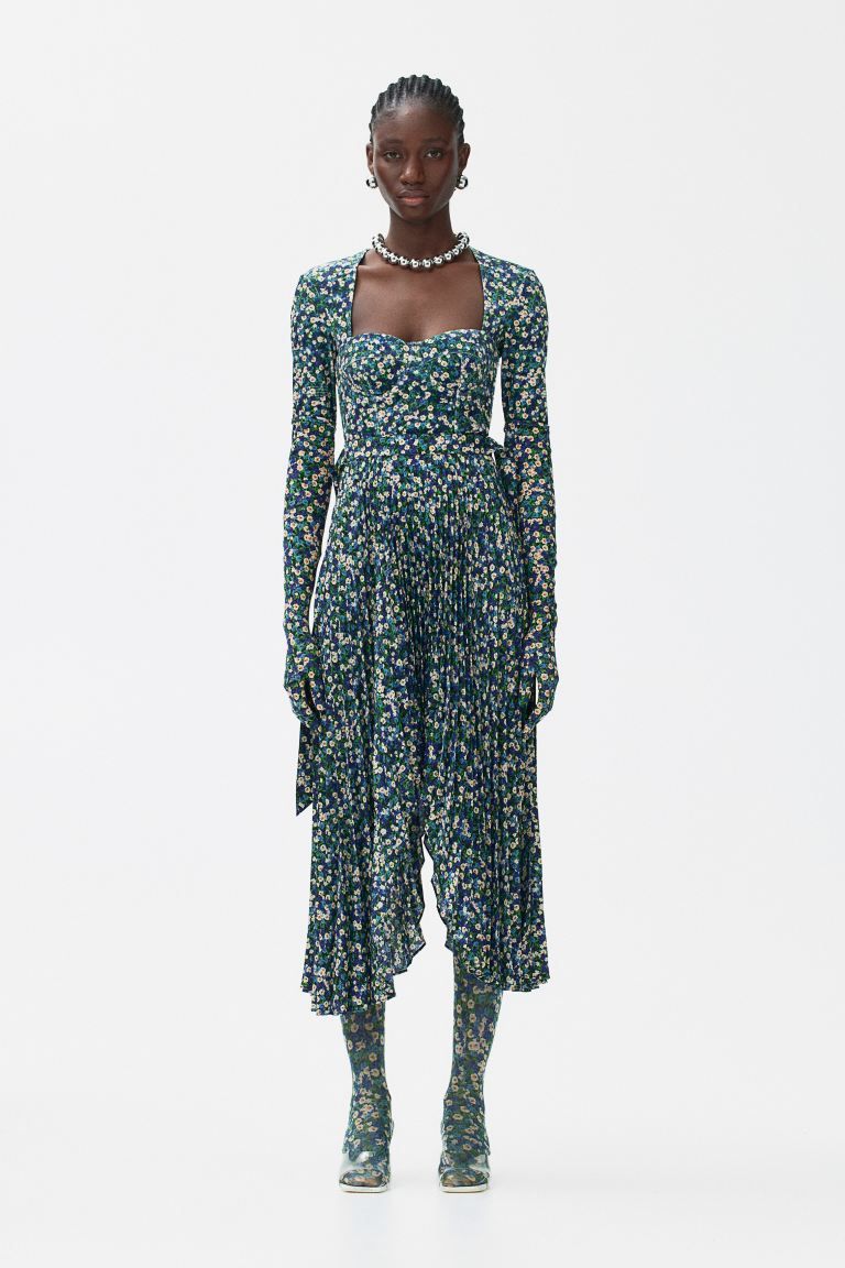 Floral-patterned Pleated Skirt | H&M (US + CA)