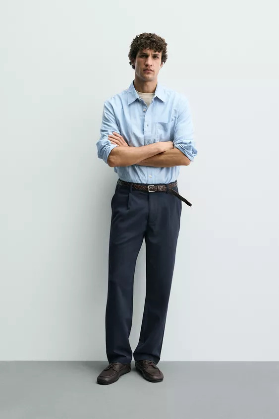 COMFORT STRAIGHT-LEG TROUSERS | Zara UK