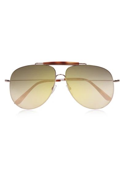 Aviator-style gold-tone and acetate sunglasses | NET-A-PORTER (UK & EU)
