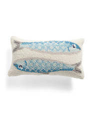 16x9 Sardines Hooked Pillow | Marshalls