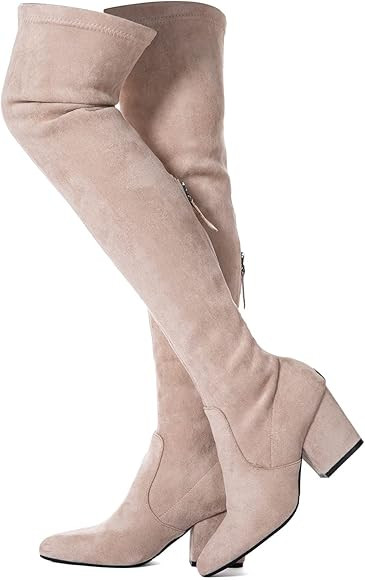 N.N.G Women Boots Winter Over Knee Long Boots Fashion Boots Heels Autumn Quality Suede Comfort Sq... | Amazon (US)