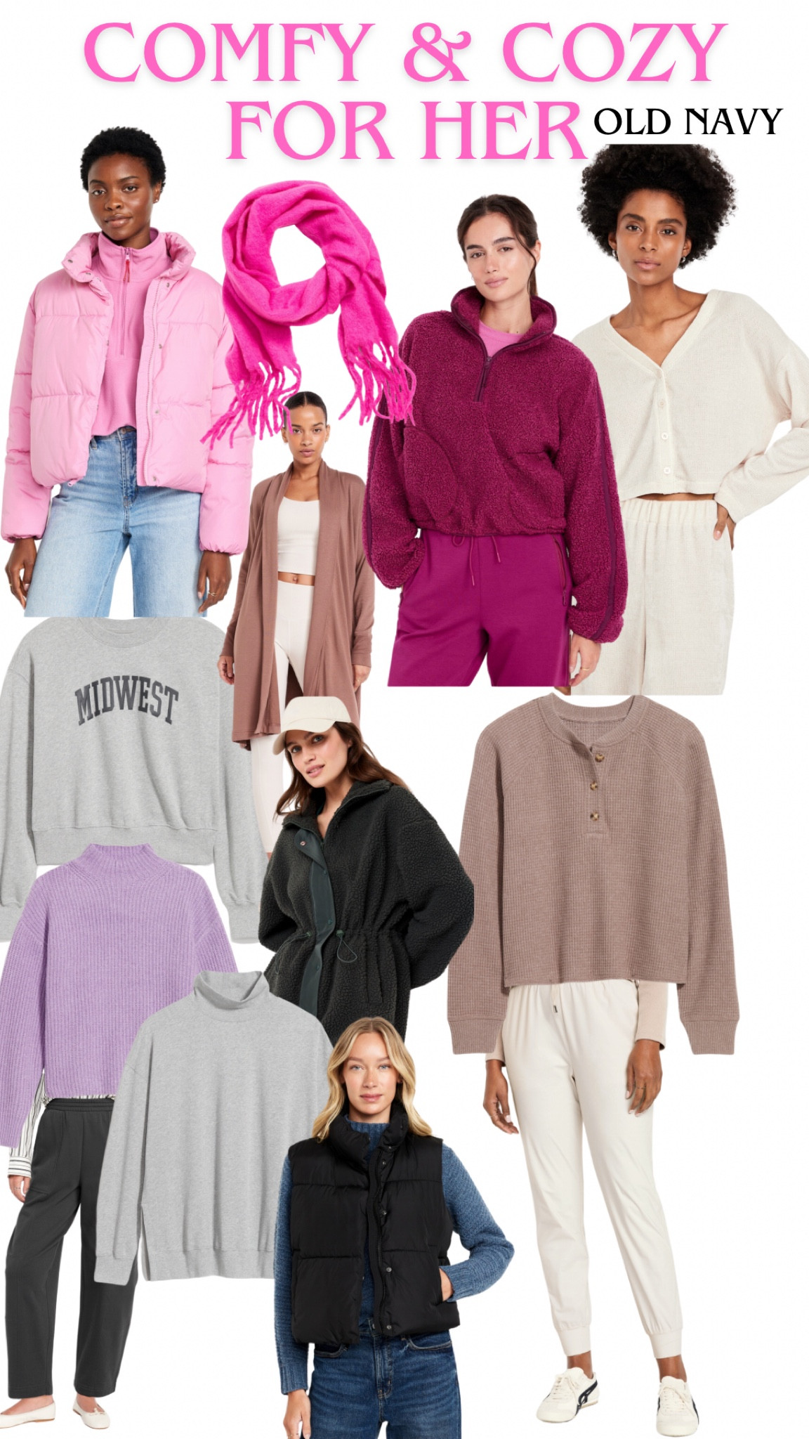 Old navy has the best sales and the cutest comfy clothes. Perfect for loungewear when you want to have a put together outfit but feel relaxed! 

#LTKCyberWeek #LTKSaleAlert #LTKGiftGuide