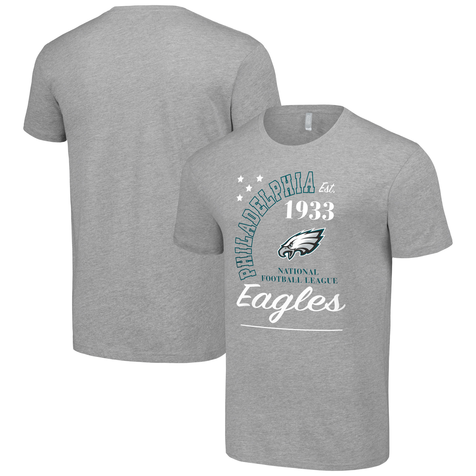Men's Starter Heather Gray Philadelphia Eagles City Arch Team T-Shirt | Fanatics