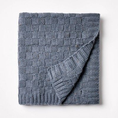 Checkered Knit with Neps Throw Blanket - Threshold™ designed with Studio McGee | Target