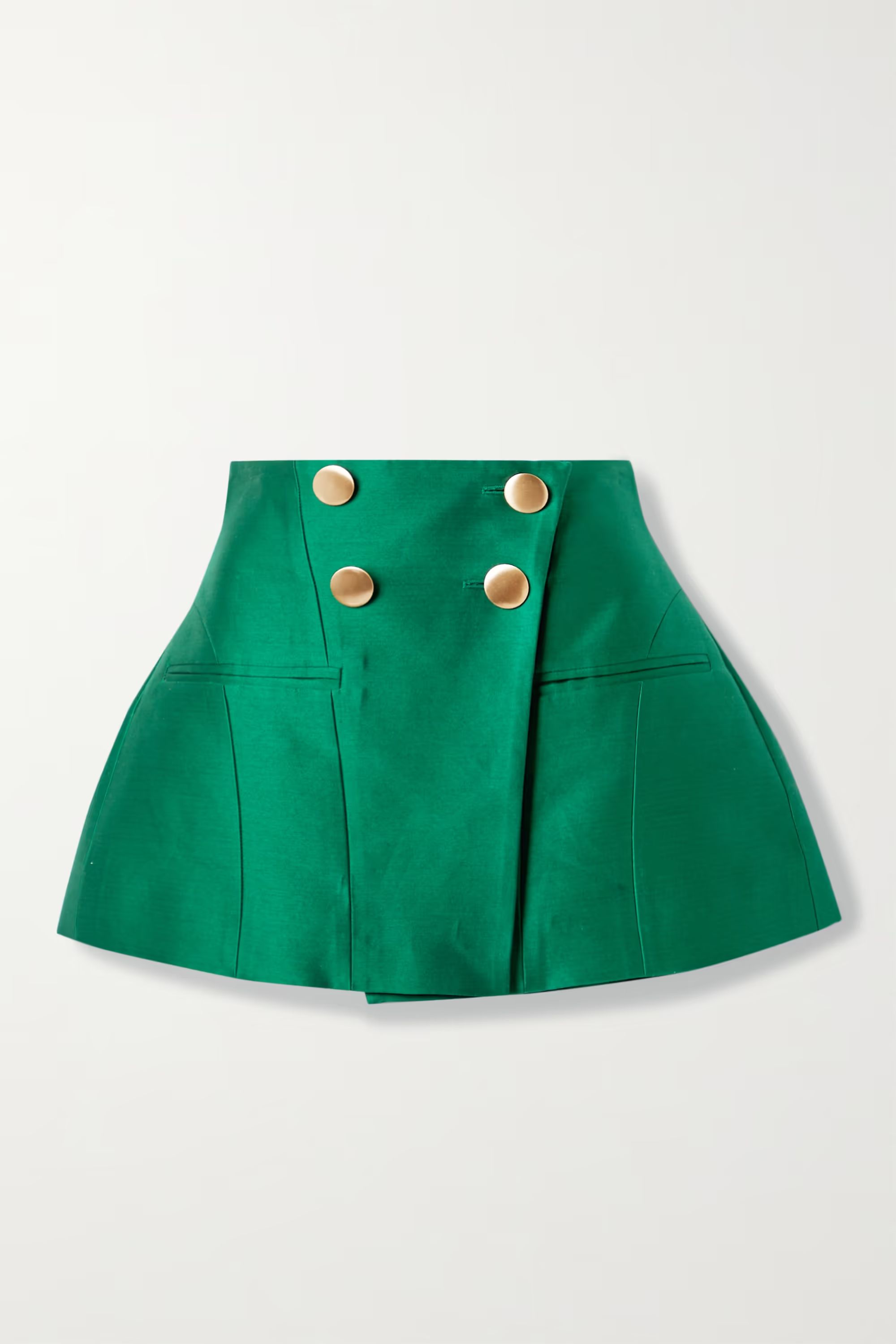 The Janet cotton and silk-blend mini skirt | NET-A-PORTER (US)