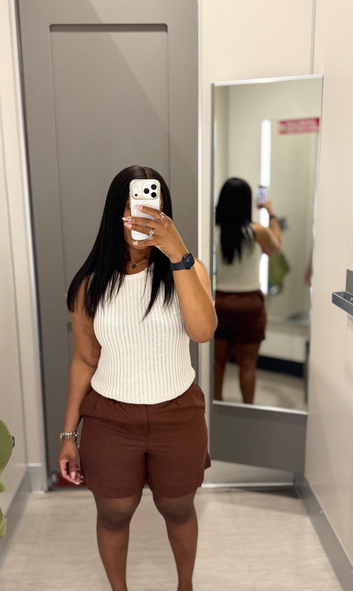 Wearing a size 6 in the linen pleated shorts. They don’t have a lot of stretch in them so you ca go up if you want a looser look. The top is in a size small and can be worn with different nights. The shorts do come in different patterns.

#LTKPetite #LTKSeasonal #LTKU
