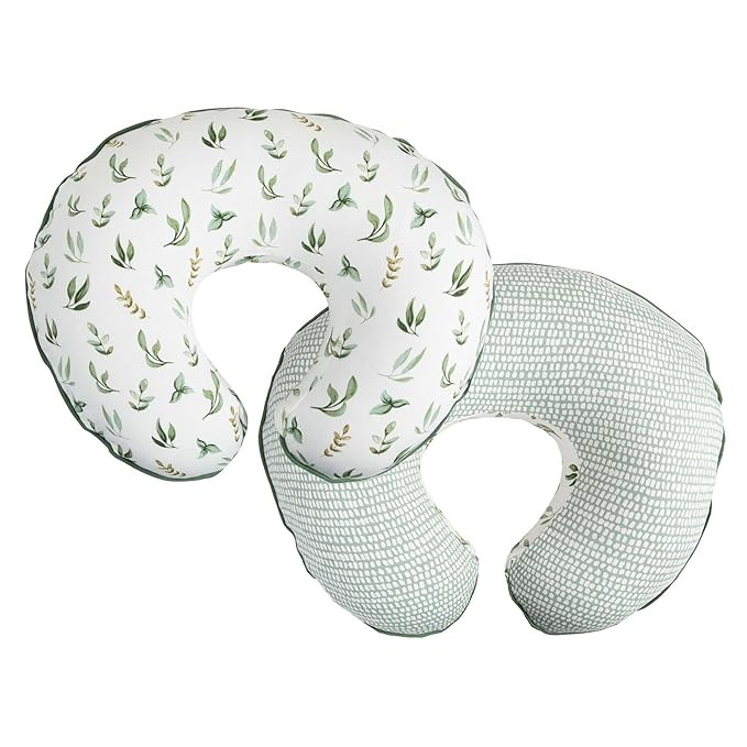 Boppy Organic Original Support Nursing Pillow Cover, Green Little Leaves, 100% Organic Cotton Jer... | Amazon (US)